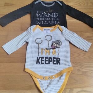 Harry Potter Newborn and 6-9 Months One Piece Body Suit Bundle